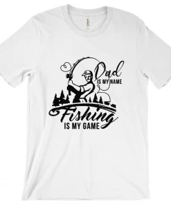 Thefishingshop Casual Wear Dad Is My Name Fishing Is My Game Men's T-Shirt