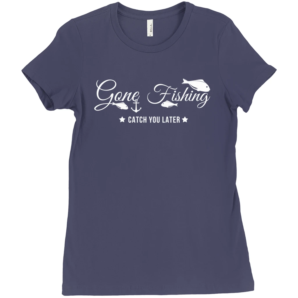 Thefishingshop Gone Fishing Women's T-Shirt Casual Wear 6 Thefishingshop Gone Fishing Women's T-Shirt Casual Wear