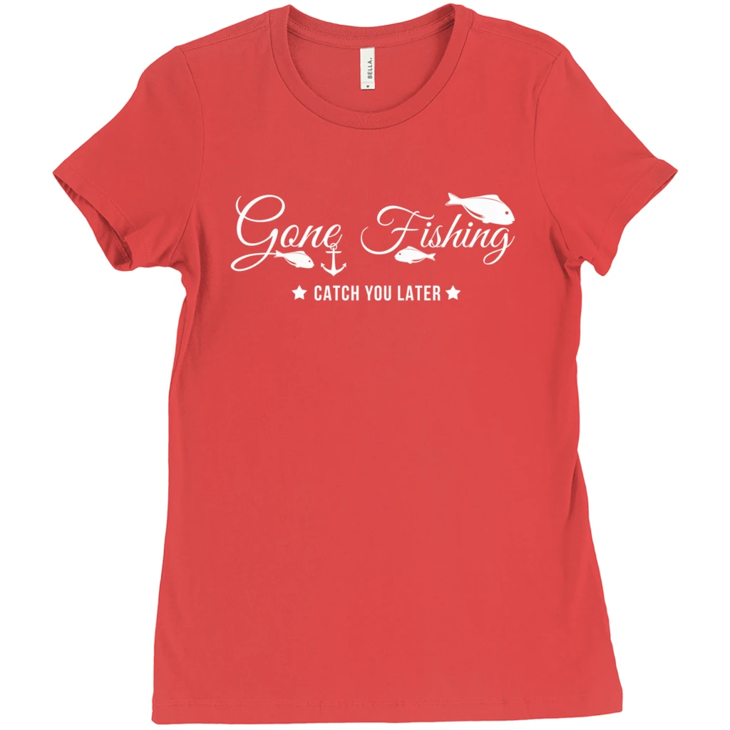 Thefishingshop Gone Fishing Women's T-Shirt Casual Wear 1 Thefishingshop Gone Fishing Women's T-Shirt Casual Wear