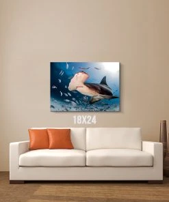 Thefishingshop Canvas Art Hammerhead