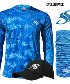 Salty Scales Performance Gear Mens Camo Fishing Sun Shirt Gift Pack