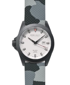 Hook & Gaff Sportfisher Black - White Dial - Gray Camo Strap