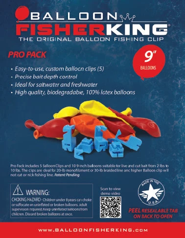 Balloon Fisher King - Pro Pack 9" Floats 1 Balloon Fisher King - Pro Pack 9" Floats