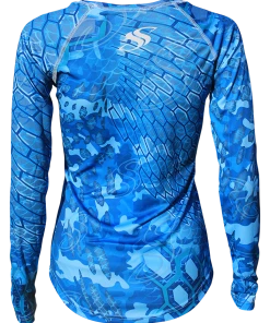 Salty Scales Womens Camo Fishing Sun Shirt