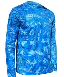 Salty Scales Performance Gear Mens Camo Fishing Sun Shirt
