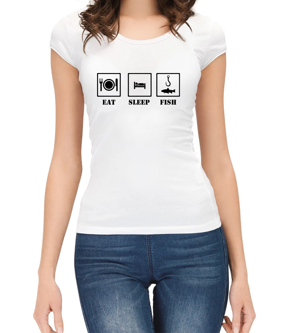 Thefishingshop Eat Sleep Fish Women's T-Shirt 6 Thefishingshop Eat Sleep Fish Women's T-Shirt