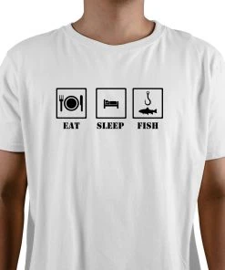 Thefishingshop Eat Sleep Fish Men's T-Shirt Casual Wear