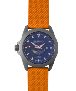 Hook & Gaff Sportfisher II Blue Moonphase - Orange Dive Strap Watches