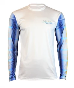 Salty Scales Marlin Long Sleeve Fishing Performance Shirt Youth